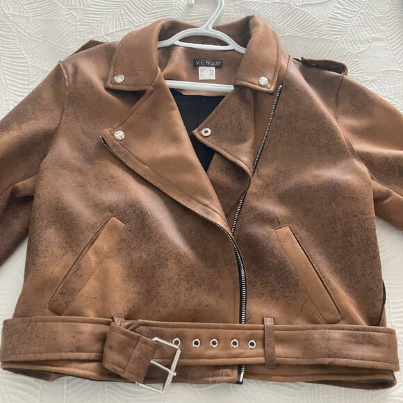 Faux Suede Moto Jacket - Picture 3 of 6